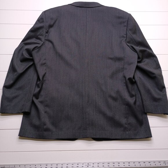 Naldini Italy Super 120s Virgin Wool Gray Blazer Sport Coat 50R Made in Italy - Picture 3 of 11